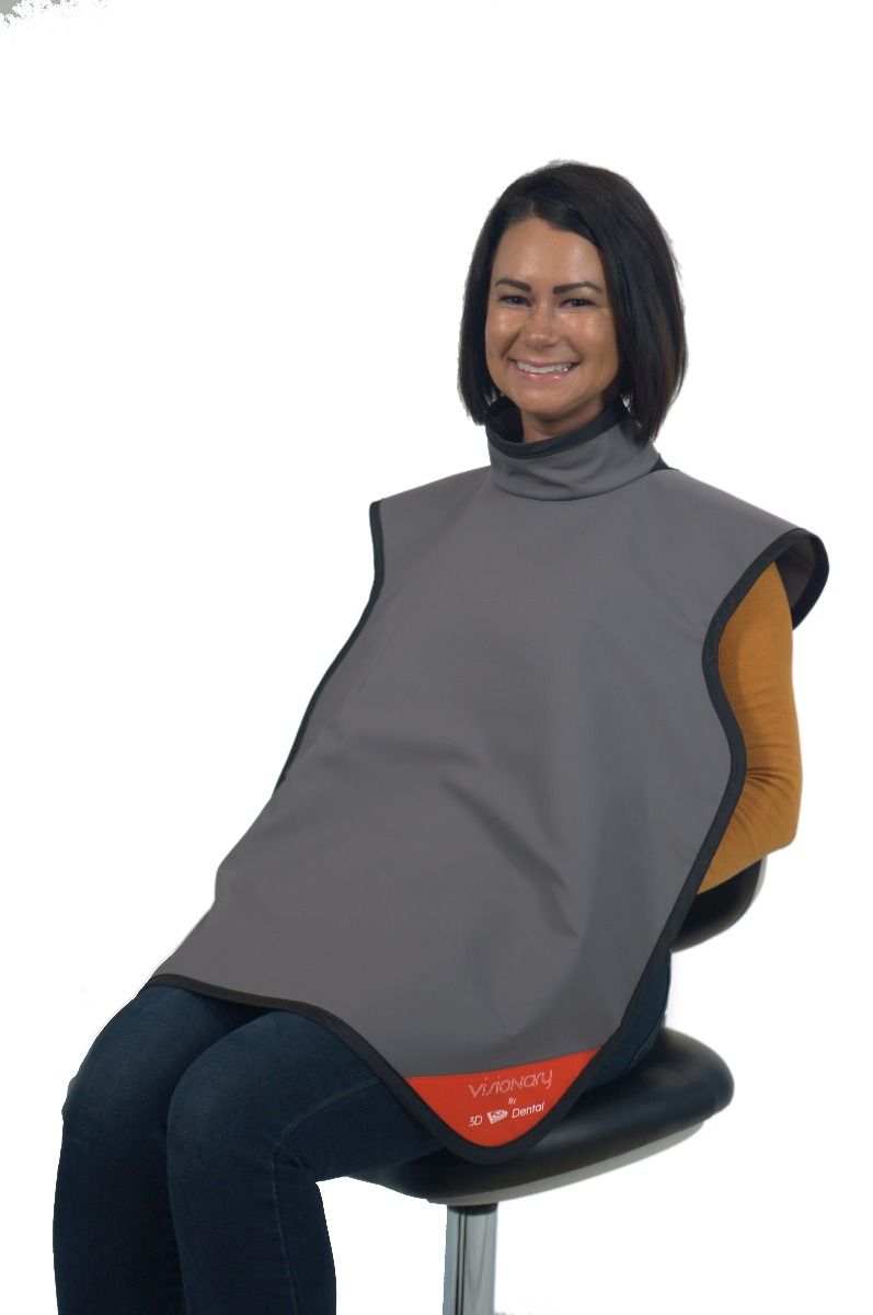 House Brand XAC-AG Visionary 0.3 X-Ray Lead Apron With Collar Grey Adult House Brand XAC-AG Visionary 0.3 X-Ray Lead Apron With Collar Grey Adult